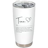 BEHIFL Team Gifts for Employees Coworkers Appreciation Stainless Steel Tumbler with Lid and Straw 20oz, Tumbler Gifts for Team Members at Work