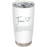 BEHIFL Team Gifts for Employees Coworkers Appreciation Stainless Steel Tumbler with Lid and Straw 20oz, Tumbler Gifts for Team Members at Work