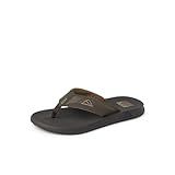 Reef Phantoms Mens Beach Flip Flop, Water Friendly, Soft and Supportive Molded Footbed, Brown, 11