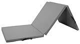 BalanceFrom 6x2 Feet 3-Panel Folding Gymnastics Mat – 1.5-Inch Thick Pad with Vinyl Surface and Carrying Handles for Tumbling, Yoga, Pilates, Home Workouts, and Martial Arts