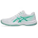 ASICS Women's Upcourt 6 Volleyball Shoes, 9, White/Aurora Green