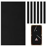 Mixweer Billiard Cloth for 8 ft Pool Table Felt with 6 Cloth Strips,Black