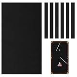 Mixweer Billiard Cloth for 8 ft Pool Table Felt with 6 Cloth Strips,Black