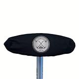 Handmade Curling Broom Cover Black with World's Okayest Curler and Curling Stones