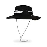 Titleist Men's Tour Aussie Golf Hat, Black/White