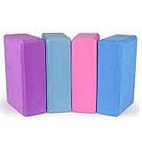 Yoga Blocks 9''x6''x3'', 4 Pack High Density Yoga Brick Foam Blocks to Improve Strength, Flexibility and Balance, Light Weight and Non-Slip Surface for Yoga, Pilates and Meditation