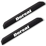 DORSAL Aero Roof Rack Pads for Factory and Wide Crossbars - Pack of 2 for Surfboards Kayaks Sups Snowboards Polyester 20" Inch Factory Aero Bars (Narrow) Black