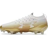 Under Armour Men's Blur Pro Football Cleats, (102) White/Metallic Gold/Gold Rush, 8, US