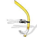 JOHAHTANG Swim Snorkel for Lap Swimming, Snorkel Gear Swimming Training Equipment for Swimming Snorkel Training in Pool and Open Water, Lap Swimming Snorkel for Adult (Yellow)