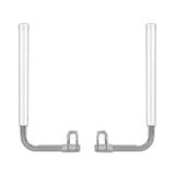 JY PERFORMANCE Boat Trailer Guide-ons, 40"/48" Adjustable, Rustproof Electro-Galvanized Steel Trailer Guide ons, Trailer Guides with White PVC Pipes, for Ski Boat, Fishing Boat, Sailboat Trailer 2PCS