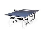 JOOLA Inside Professional MDF Indoor Ping Pong Table with Quick Clamp Table Tennis Net and Post Set - 10 Minute Easy Assembly - Tournament Quality - Foldable with Single Player Playback Mode