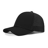 VOBOOM Men Laser Mesh Ball Cap Snapback Baseball Cap (Black)