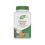 Nature's Way Ginger Root Capsules 550 mg per capsule, Digestive Comfort* Reduces Motion-Related Nausea*, 1,100 mg per 2 Capsules, Non-GMO Project Verified, Vegan, 240 Count (Packaging May Vary)