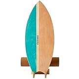 XCMAN Surf Balance Board Trainer with Roller Wooden Exercise Balancing Stability Trainer - Non Slip Surface for Adults |Balance Board Surfing,Snowboarding,Skateboarding,Hockey,Yoga