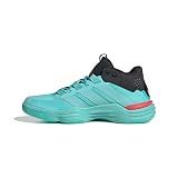 adidas Men's Courtstabil Indoor, Flash Aqua/Flash Aqua/Semi Lucid Red, 12