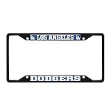 Fan Mats 31309: Los Angeles Dodgers Metal License Plate Frame Black Finish