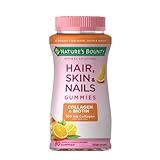 Nature's Bounty Optimal Solutions Hair, Skin & Nails with Biotin and Collagen, Citrus-Flavored Gummies Vitamin Supplement, 2500 mcg, 80 Ct, 40 Total Servings