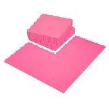 InOut Flooring 15 Pink Tiles - High Durability Colored Flooring Tiles - Interlocking Versatile Training Surface - Roller Skate Indoor&Outdoor