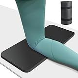 Yoga Knee Pad Cushion 0.8inch (20mm) Thick Yoga Mat with Carrier Strap, Mats for Pain Free Knees and Elbows, Workout Mats for Home Gym, Yoga, Pilates, Planks, Ab Rollers, Black