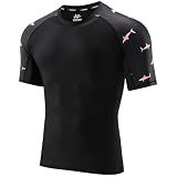 USKOY Men's Rash Guard Compression Shirt Short Sleeve UPF 50+ Base Layer