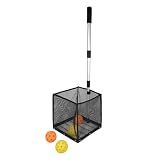 TNZMART Adjustable Height Pickleball Ball Picker Upper and Retriever Holds 40 Balls Portable Hopper for Training Practice Equipment Court Accessories