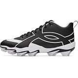 Under Armour Men's Leadoff Icon Mid Baseball Cleats, (001) Black/Black/Anthracite, 6.5, US