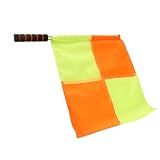 Dioche 2pcs Soccer Referee Flags, Red Yellow Ref Cards Sports Soccer Linesman Flags Hockey Training Flags with Storage Bag