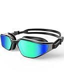 OLANRUN Swimming Goggles Adult, Mirrored Anti Fog Swim Goggles with UV Protection, Leak Proof Comfortable Fit for Men Women Youth