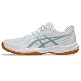ASICS Women's Upcourt 6 Volleyball Shoes, 8, White/Ocean Haze
