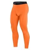 Runhit Men’s Compression Pants Running Tights Workout Leggings Athletic Base Layer Pants for Sports Yoga Basketball Orange M