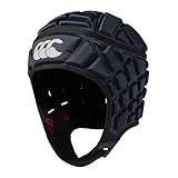 Canterbury Unisex Raze Rugby Headguard | Scrum Cap, Full Coverage | Soft-Edged Chin Strap | Designed Holes Aid Ventilation | Foam Padding Headguard, Navy, L