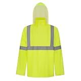 TCCFCCT Rain Jacket Hi Vis Rain Suits Waterproof with Hood, Heavy Duty Long Rain Coats for Work, Safety Rain Gear for Hiking Camping Outdoor Activities, L-XL Yellow NP