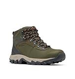 Columbia Mens Newton Ridge Plus II Waterproof Hiking Boot, Deep Olive/Desert Sun, 12