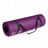CAP Barbell Yoga Mat 1/2" Thick with Carrying Strap - High Density Exercise Mat for Yoga, Pilates, Stretching, Floor & Fitness Workouts - 68''x24''x1/2" | Wine