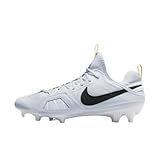 Nike Huarache 9 Varsity LAX SE Lacrosse Cleats (FZ3620-001, Football Grey/White/Luminous Green/Black) Size 11