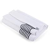 E9 GOLF Caddy Towel - Large 22" x 44" Caddie Style Golf Towel Design, Use the Same Golf Towel that Tour Players Use, Simple, Clean Design, White with Black Stripes