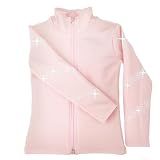 JoyCan Girl's Pink Ice Figure Skating Training Jacket with Fleece