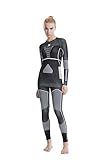 TWKXL Ski Base Layer Set - Men & Women Quick Dry Thermal Performance Gear for Winter Black, Size L