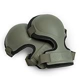 GRITR Tactical Knee Pads for Work, Hunting, Construction, Gardening, Paintball w/Foam Padding, Hard Shell & Adjustable Straps - Heavy Duty Professional Knee Protectors for Men & Women, Ranger Green