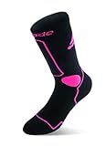 Rollerblade Performance Women's Socks, Inline Skating, Multi Sport, Black and Pink, Size Medium