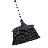 Yocada Black Indoor&Outdoor Broom Commercial for Courtyard Garage Lobby Mall Market Floor Home Kitchen Room Office Pet Hair Rubbish 58.7Inch