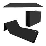 BalanceFrom 6x4 Feet 4-Panel Folding Gymnastics Mat – 2-Inch Thick Pad with Vinyl Surface and Carrying Handles for Tumbling, Yoga, Pilates, Home Workouts, and Martial Arts