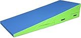 PRISP Folding Incline Gym Mat - Extra Long 71 x 30 x 14 in Wedge Gymnastics Tumbling Mat for Kids