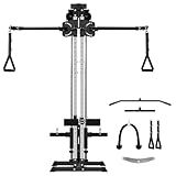 GMWD Cable Machine Home Gym, Wall Mounted Cable Machine with Dual Swivel Arms and 22 Adjustable Positions, All-in-One Cable Crossover Machine for Home Gym, Black