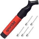 SPORTBIT Ball Pump for Sports Balls - Push & Pull Inflating System - Hand Pump for All Exercise Balls - Volleyball Pump, Basketball Inflator, Ball Air Pump - Goes with 5 Needles Set