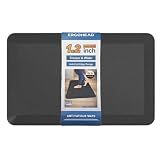 ERGOHEAD Extra Thick Kitchen Mat (20"x32"x1.2") - 1.4" Arch Support Anti Fatigue Mat with Anti-Curl Edges, Premium PU Foam Comfort Mat for Standing Desk, Kitchen Floor Mat, Home & Workshop