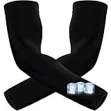 AZOI Arm Sleeves for Men Women – Cooling UV Sun Protection UPF 50+ Compression Sports Sleeves for Outdoor, Tattoo Cover Up (1 Pair)