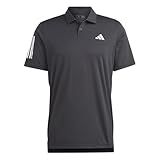 adidas Men's Club 3-Stripes Tennis Polo Shirt, Black, Large