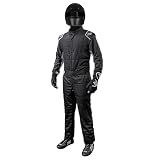 K1 Race Gear K1 Outlaw Adult Auto Racing Nomex® Suit - SFI 3.2A/5 - Black, Grey - Large 56