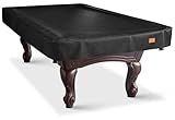 BEARCOVER Heavy Duty Leatherette Billiard Pool Table Cover, Waterproof & Tearproof Cover for Pool Table 7/8/9FT (Black/Faux Lambskin, 8FT-(100"LX 56"WX 8“H))